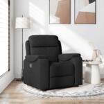 vidaXL Fotoliu rabatabil, negru, material textil GartenMobel Dekor (4015682)