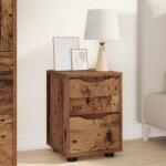 vidaXL Noptiera cu sertar Lemn Vechi 30, 5 x 30 x 43 cm Lemn compozit GartenMobel Dekor (888813)