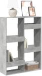 vidaXL Biblioteca, gri beton, 100x33x135 cm, lemn prelucrat GartenMobel Dekor (3309387) Biblioteca