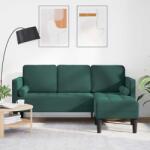 vidaXL Set de canapea cu perna Verde închis Poliester GartenMobel Dekor (42001927) Canapea