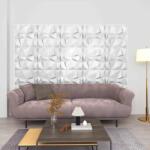 vidaXL Panouri de perete 48 pcs Alb Diamond 50 x 50 cm Spuma XPS GartenMobel Dekor (42046020)