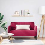 vidaXL Canapea loveseat rosu vin 109 cm catifea GartenMobel Dekor (4100591) Canapea