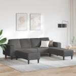 vidaXL Canapea Gri închis 250 x 188 x 76 cm Tesatura din corduroy GartenMobel Dekor (3335132) Canapea