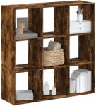 vidaXL Biblioteca, stejar fumuriu, 102x32x102 cm, lemn prelucrat GartenMobel Dekor (852820) Biblioteca