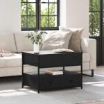 vidaXL Masa de cafea cu sertar Stejar negru 70x50x50cm Lemn compozit GartenMobel Dekor (883050)