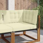 vidaXL Perna pentru canapea de exterior 3 pcs Crem Poliester GartenMobel Dekor (900916)