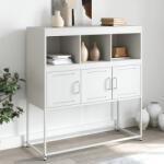 vidaXL Dulap, alb, 100, 5x39x107 cm, otel laminat la rece GartenMobel Dekor (846595) Comoda
