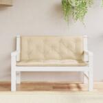 vidaXL Perne banca de gradina 2 buc. , bej, 120x50x7cm, tesatura oxford GartenMobel Dekor (361681)
