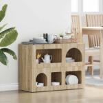 vidaXL Bufet Stejar Sonoma 80.5 x 35 x 59 cm Lemn compozit GartenMobel Dekor (891326) Comoda