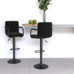vidaXL Scaune de bar, 2 buc. , negru, material textil GartenMobel Dekor (334641)