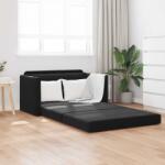 vidaXL Pat canapea Negru 124 x 71 x 78 cm Catifea GartenMobel Dekor (4106706) Canapea
