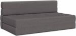 vidaXL Canapea Plianta cu Pat Gri deschis 203 x 152 x 15 cm tesatura GartenMobel Dekor (900119) Canapea