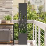 vidaXL Ghiveci de Gradina cu Panou Decorativ Negru 32 x 140 cm GartenMobel Dekor (876392)