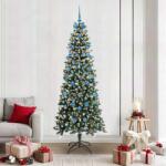 vidaXL Brad de Craciun artificial Verde 210 cm PVC si Plastic si Otel GartenMobel Dekor (3395839)