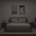 vidaXL Noptiere cu lumini LED, 2 buc. , stejar maro, lemn prelucrat GartenMobel Dekor (836748)