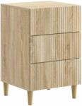 vidaXL Noptiera stejar sonoma cu 3 sertare, 43x41x66, 5 cm, lemn prelucrat (894557)