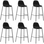 vidaXL Scaune de bar, 6 buc. , negru, material textil GartenMobel Dekor (279665)