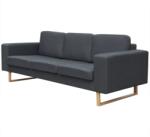 vidaXL Canapea cu 3 locuri, gri închis, material textil GartenMobel Dekor (243187) Canapea