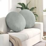 vidaXL Perne de Sezut 2 pcs Gri deschis Ø 40 x 13 cm Catifea GartenMobel Dekor (42014211)