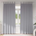 vidaXL Perdele Opaque cu Inel 2 pcs Gri deschis 225 x 140 cm Poliester GartenMobel Dekor (4107565)