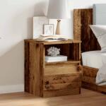 vidaXL Noptiera, lemn vechi, 40x40x50 cm, lemn prelucrat GartenMobel Dekor (856498)