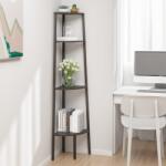 vidaXL Raft de colt cu 4 niveluri, negru, 45, 5x31, 5x150 cm GartenMobel Dekor (336393) Biblioteca