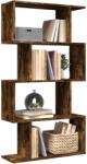 vidaXL Biblioteca/separator 4 niveluri stejar fumuriu 70x24x129cm lemn GartenMobel Dekor (858106) Biblioteca