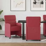 vidaXL Scaune de dining cu roti cu roti 2 pcs bordo 58 x 65 x 98 cm GartenMobel Dekor (42017887)