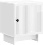 vidaXL Noptiera alb foarte lucios din lemn prelucrat 43x34, 5x50 cm (893883)