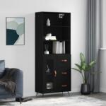 vidaXL Dulap înalt, negru, 69, 5x34x180 cm, lemn compozit GartenMobel Dekor (3189478) Comoda