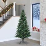 vidaXL Pom de Craciun artificial pre-iluminat cu 300 LED Verde 240 cm GartenMobel Dekor (3396789)