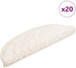 vidaXL Covorase pentru scari, 20 buc. , 56x17x3 cm, semirotunde, albe GartenMobel Dekor (3365843) Covor
