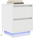 vidaXL Noptiera cu lumini LED alb 38x34x50 cm GartenMobel Dekor (861283)