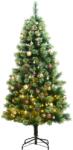vidaXL Brad Craciun artificial articulat cu 150 LED-uri/globuri 150 cm GartenMobel Dekor (3210276)