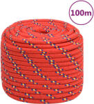 vidaXL Franghie de barca, rosu, 18 mm, 100 m, polipropilena GartenMobel Dekor (152419)