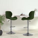vidaXL Scaune de bar, 2 buc. , verde închis, catifea GartenMobel Dekor (334914)
