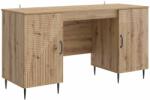 vidaXL Birou cu usa Stejar Artizanal 142, 5 x 50 x 75 cm Lemn prelucrat GartenMobel Dekor (3414611)