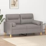 vidaXL Canapea cu 2 locuri cu pernute, gri taupe, 120 cm, textil GartenMobel Dekor (3200820) Canapea