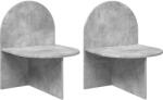vidaXL Noptiera 2 pcs Gri Beton 48 x 49 x 65 cm Lemn prelucrat GartenMobel Dekor (8001120)