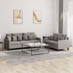 vidaXL Set de canapea cu perne, 2 piese, gri taupe, material textil GartenMobel Dekor (3201671) Canapea