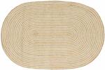 vidaXL Covor Natural si Alb 122 x 183 cm Iuta GartenMobel Dekor (42010764) Covor