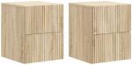 vidaXL Set 2 noptiere suspendate cu 4 sertare, stejar sonoma, 33x34, 5x40 cm (898470)