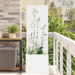 vidaXL Ghiveci de Gradina cu Panou Decorativ Alb 50 x 140 cm GartenMobel Dekor (876449)
