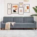 vidaXL Canapea cu 3 locuri, gri închis, 210 cm, material catifea GartenMobel Dekor (4007645) Canapea