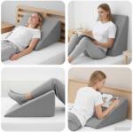 vidaXL Pillow pentru Picioare Simplu Gri GartenMobel Dekor (42020195)