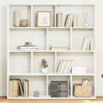 vidaXL Biblioteca, alb, 132x29x141, 5 cm, lemn prelucrat GartenMobel Dekor (3310307) Biblioteca