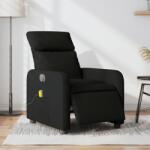vidaXL Fotoliu electric de masaj rabatabil, negru, textil GartenMobel Dekor (3206692)