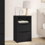 vidaXL Noptiera cu sertar Negru 40 x 30 x 467 cm Lemn compozit GartenMobel Dekor (888909)