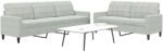 vidaXL Set de canapele cu perne, 2 piese, gri deschis, catifea GartenMobel Dekor (3278471) Canapea