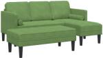 vidaXL Set de canapea cu perna 2 pcs Verde deschis Poliester GartenMobel Dekor (3329267) Canapea